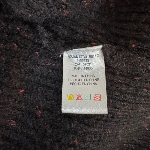 ANTHROPOLOGIE | RD Style Millie Quarter Zip sweater | Large | black red - Picture 10 of 13